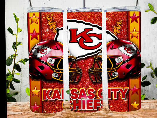 #1 Chiefs 20 Ounce Double Wall Insulated Tumbler