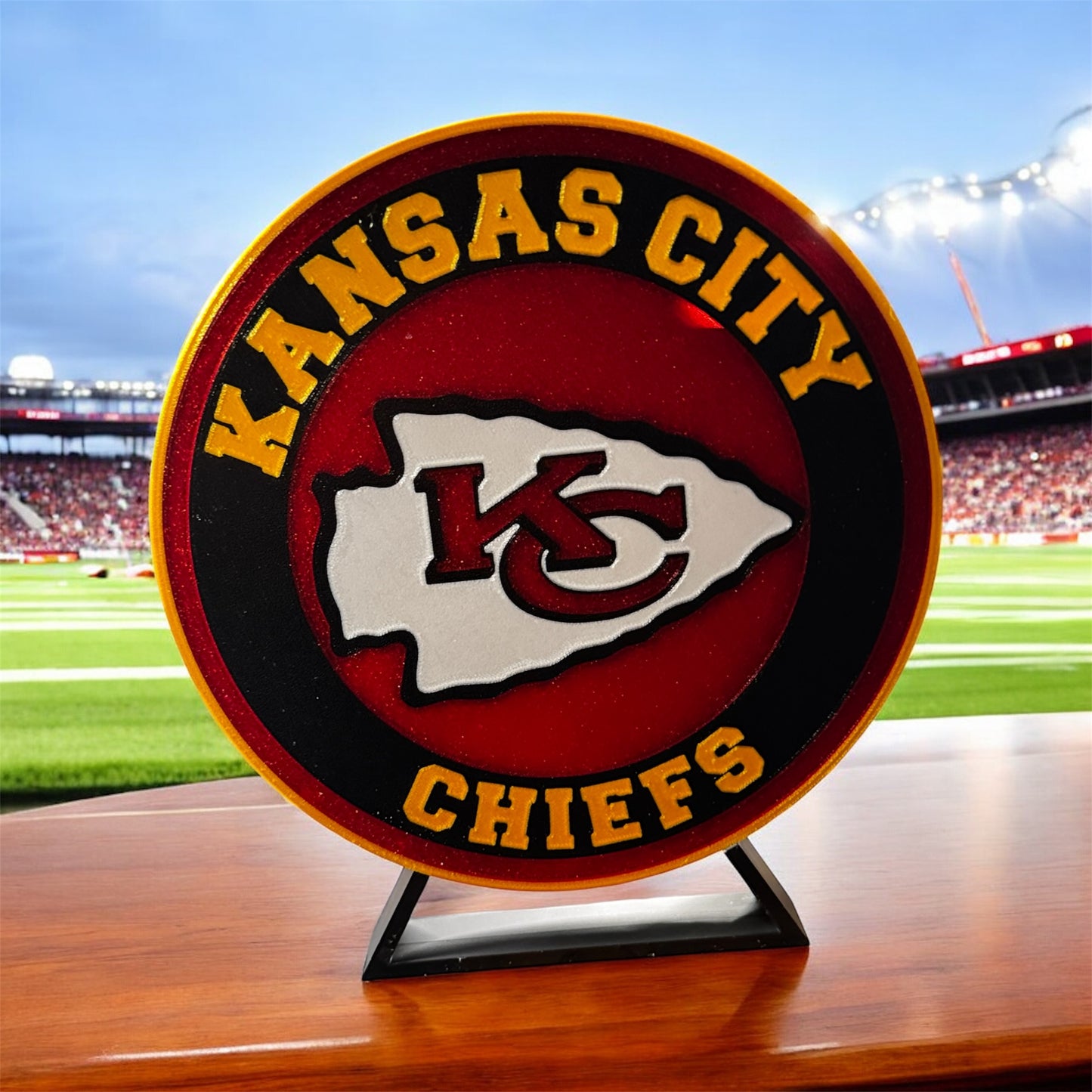 Round Retro Chiefs Inspired Lightbox