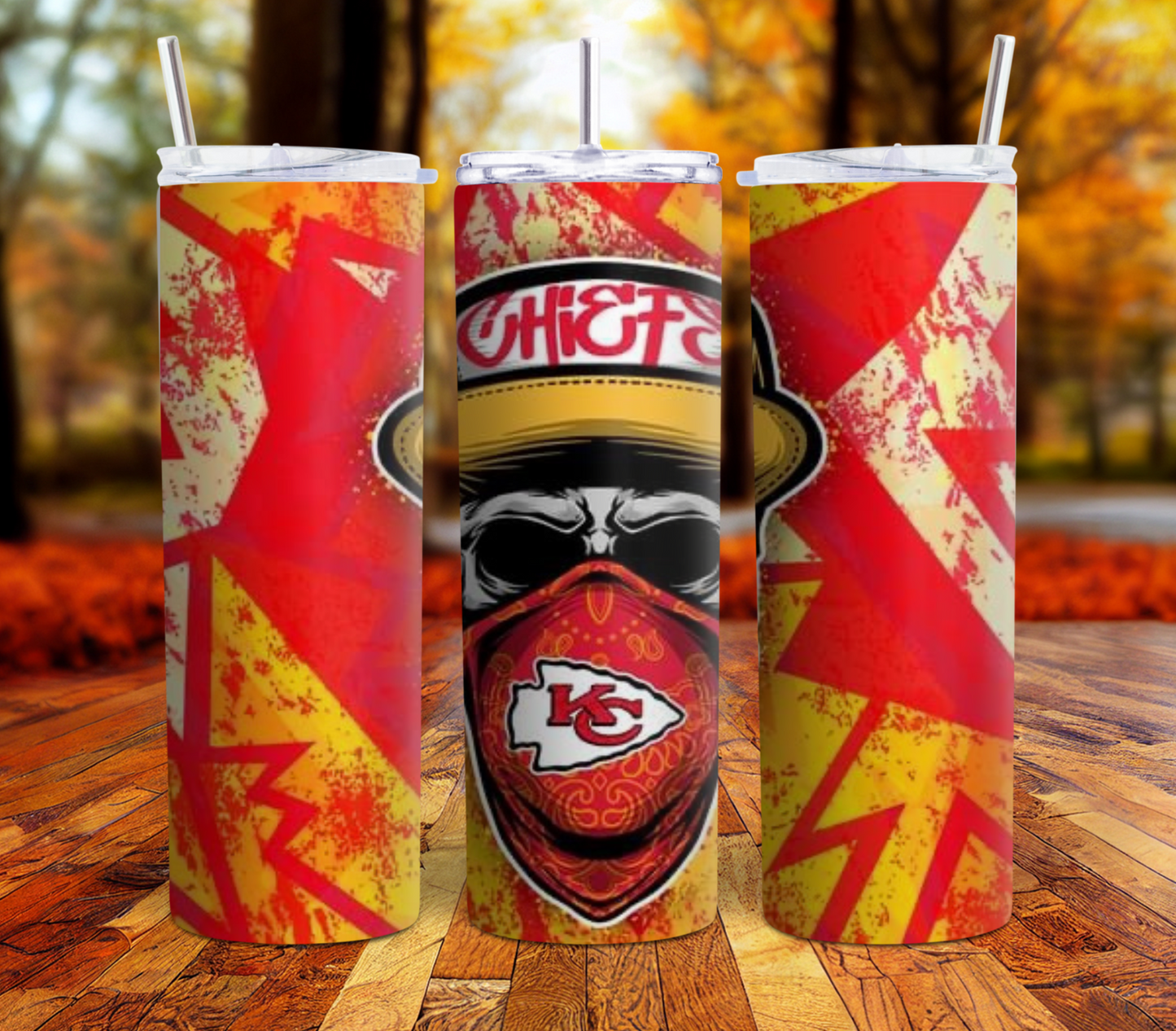 #1 Chiefs 20 Ounce Double Wall Insulated Tumbler